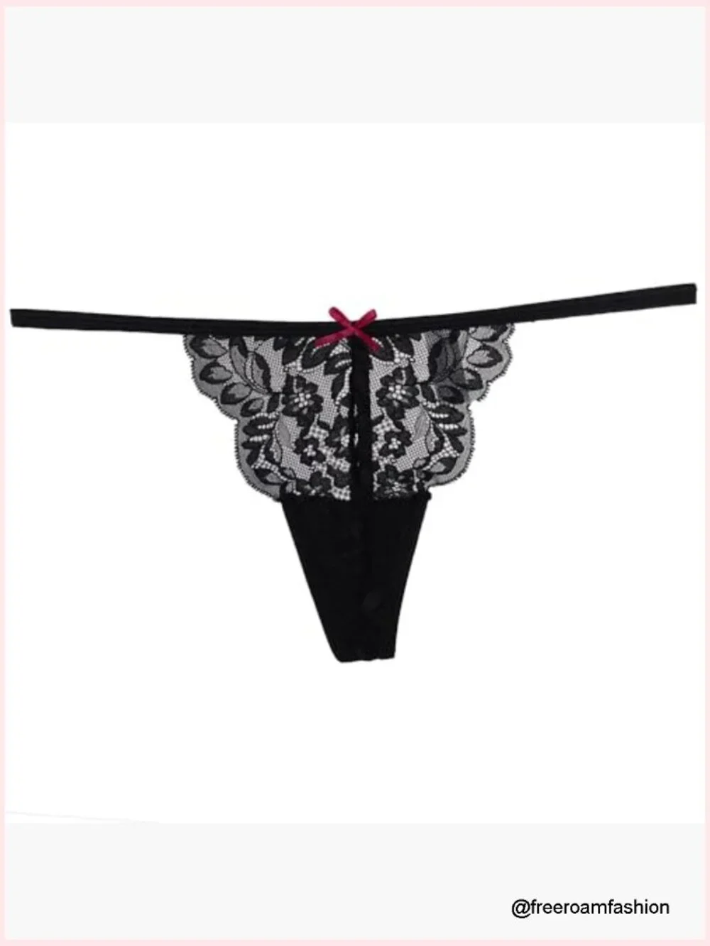 Pack of 6 Lace G-String Thongs No Show Panties X-Small Low Rise